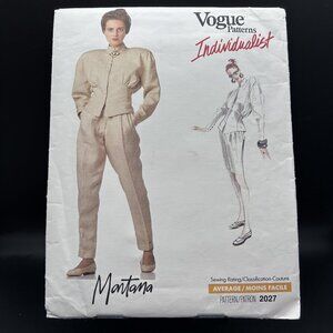 Vogue Individualist Montana 2027"Top,Pants,Skirt"(Sz. 12)Sewing Pattern Uncut FF